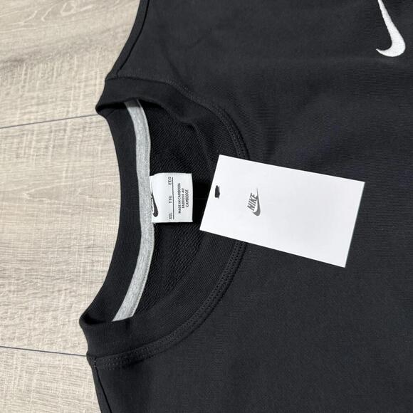 Nike Sportswear Club French Terry Crew Top Sweatshirt Black 637902-010 Men’s XXL - Picture 2 of 4